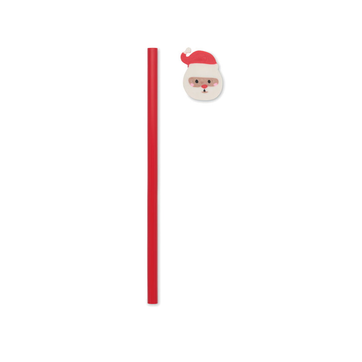 Ołówki z logo – ołówek świąteczny z gumką claus – czerwony cx1584-05-side Ołówek świąteczny z gumką CLAUS - czerwony cx1584-05-side