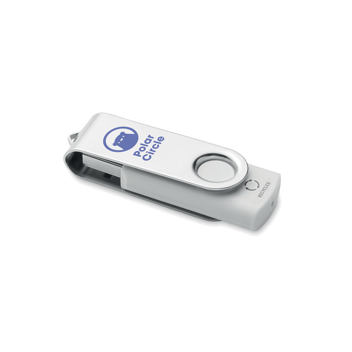 Pamięci USB z logo – usb 16g z abs z recyklingu techmate rabs – białe mo2080-06-print USB 16G z ABS z recyklingu TECHMATE RABS - białe mo2080-06-print