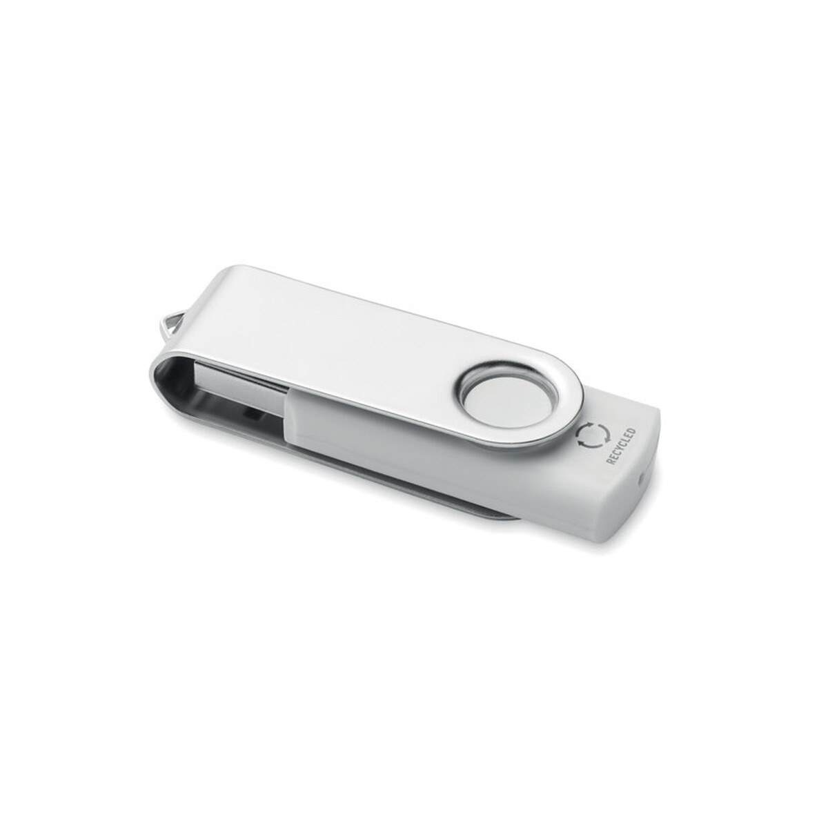 Pamięci USB z logo – usb 16g z abs z recyklingu techmate rabs – białe mo2080-06 USB 16G z ABS z recyklingu TECHMATE RABS - białe mo2080-06