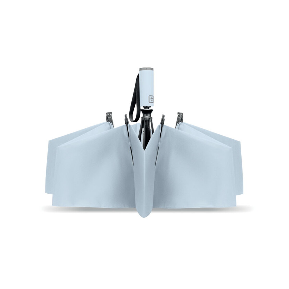 Parasole klasyczne z logo – 23″ wiatroodporny parasol agumbe – baby blue mo2925-66-side 23″ wiatroodporny parasol AGUMBE - baby blue mo2925-66-side