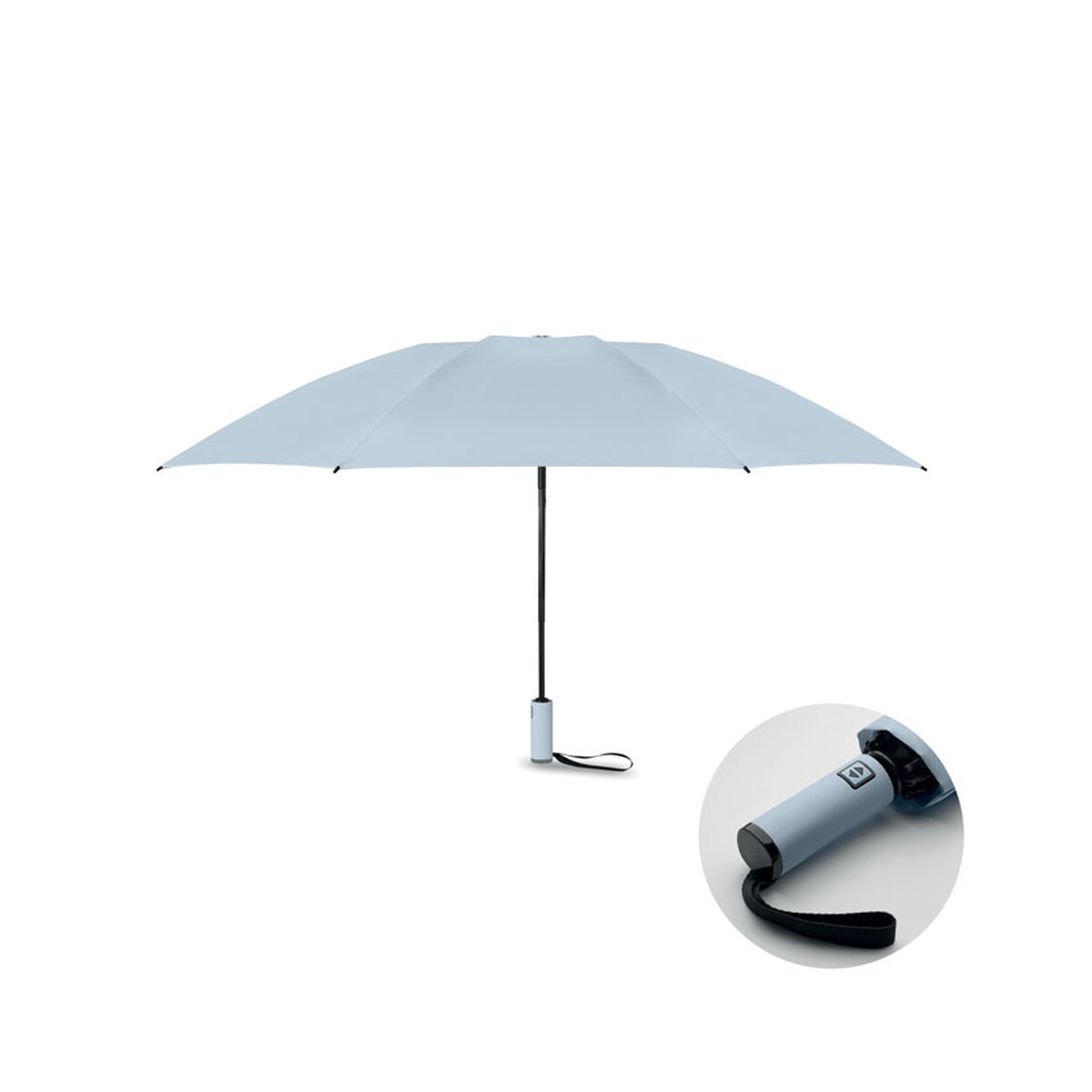 Parasole klasyczne z logo – 23″ wiatroodporny parasol agumbe – baby blue mo2925-66 23″ wiatroodporny parasol AGUMBE - baby blue mo2925-66