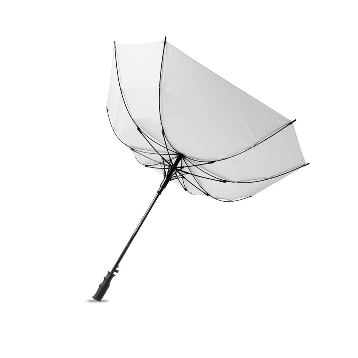 Parasole klasyczne z logo – 23” wiatroodporny parasol amboli – biały mo2926-06-side 23'' Wiatroodporny parasol AMBOLI - biały mo2926-06-side