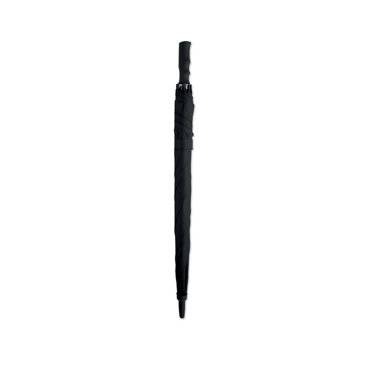 Parasole klasyczne z logo – 23” wiatroodporny parasol amboli – czarny mo2926-03-back 23'' Wiatroodporny parasol AMBOLI - czarny mo2926-03-back