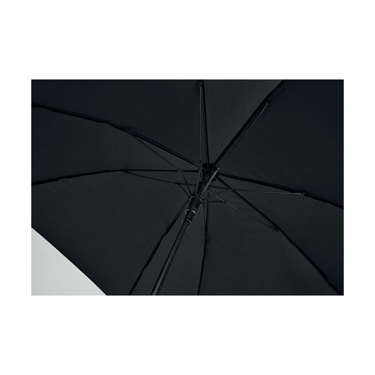 Parasole klasyczne z logo – 23” wiatroodporny parasol amboli – czarny mo2926-03-detail 23'' Wiatroodporny parasol AMBOLI - czarny mo2926-03-detail