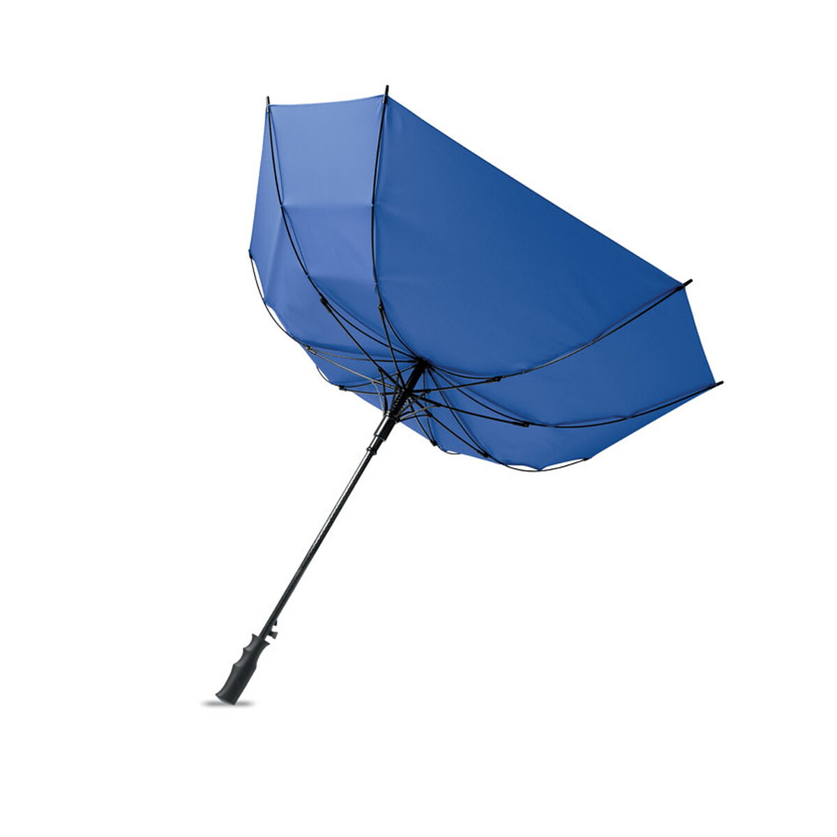 Parasole klasyczne z logo – 23” wiatroodporny parasol amboli – niebieski mo2926-37-side 23'' Wiatroodporny parasol AMBOLI - niebieski mo2926-37-side