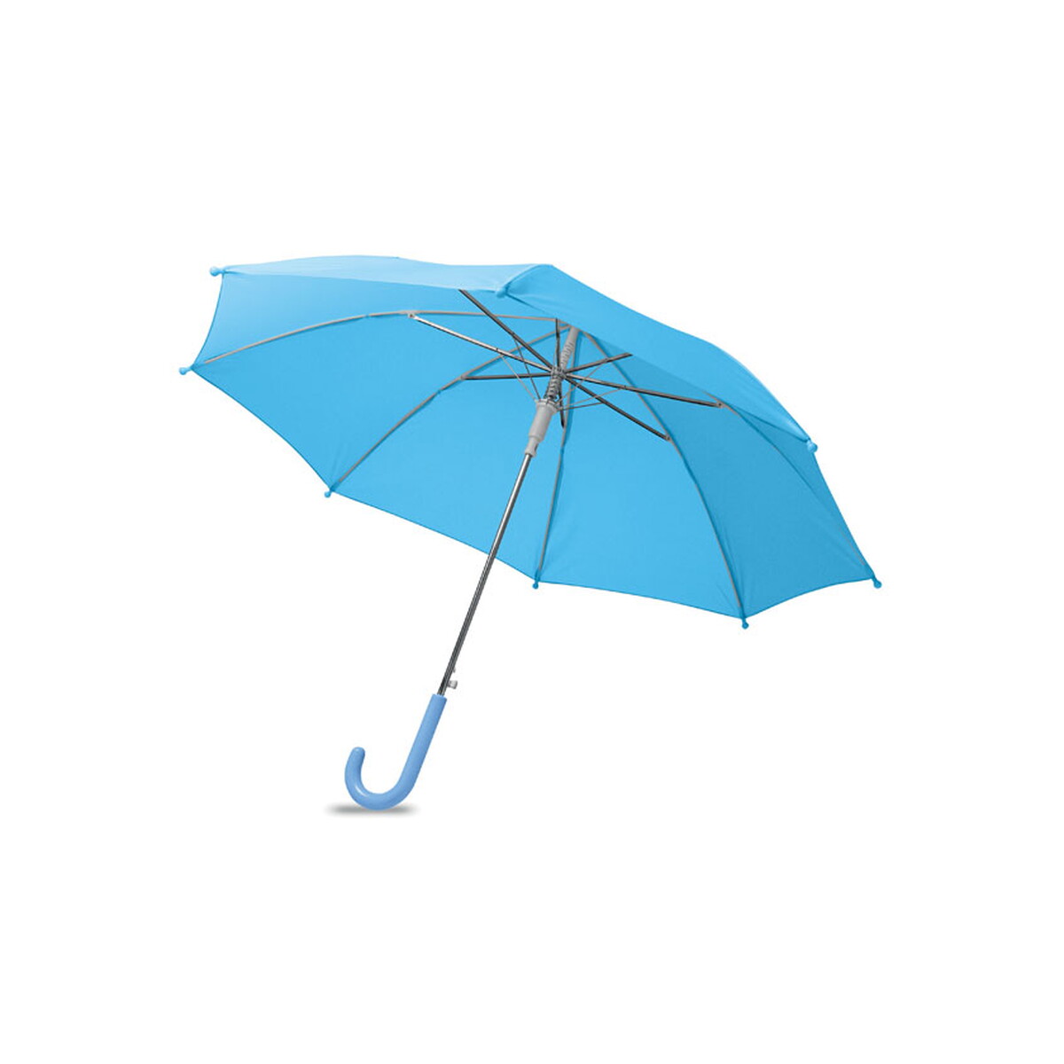 Parasole klasyczne z logo – parasol dziecięcy 18″ drykid – baby blue mo2843-66-back Parasol dziecięcy 18″ DRYKID - baby blue mo2843-66-back