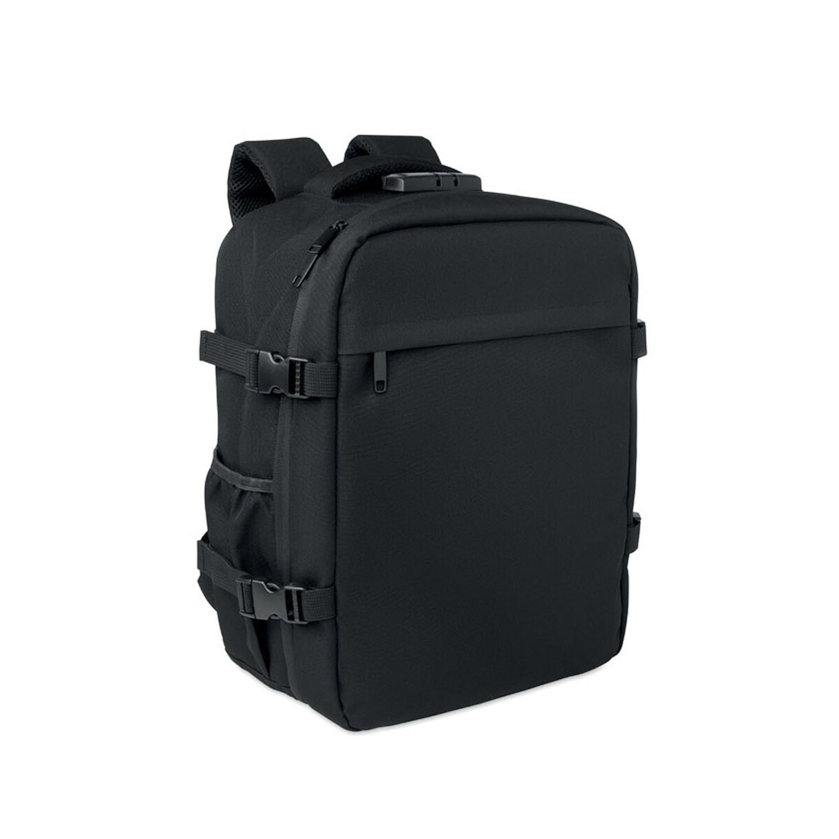 Plecaki z logo – plecak rpet 20l 15″ z zamkiem lock&go – czarny mo3137-03 Plecak RPET 20L 15