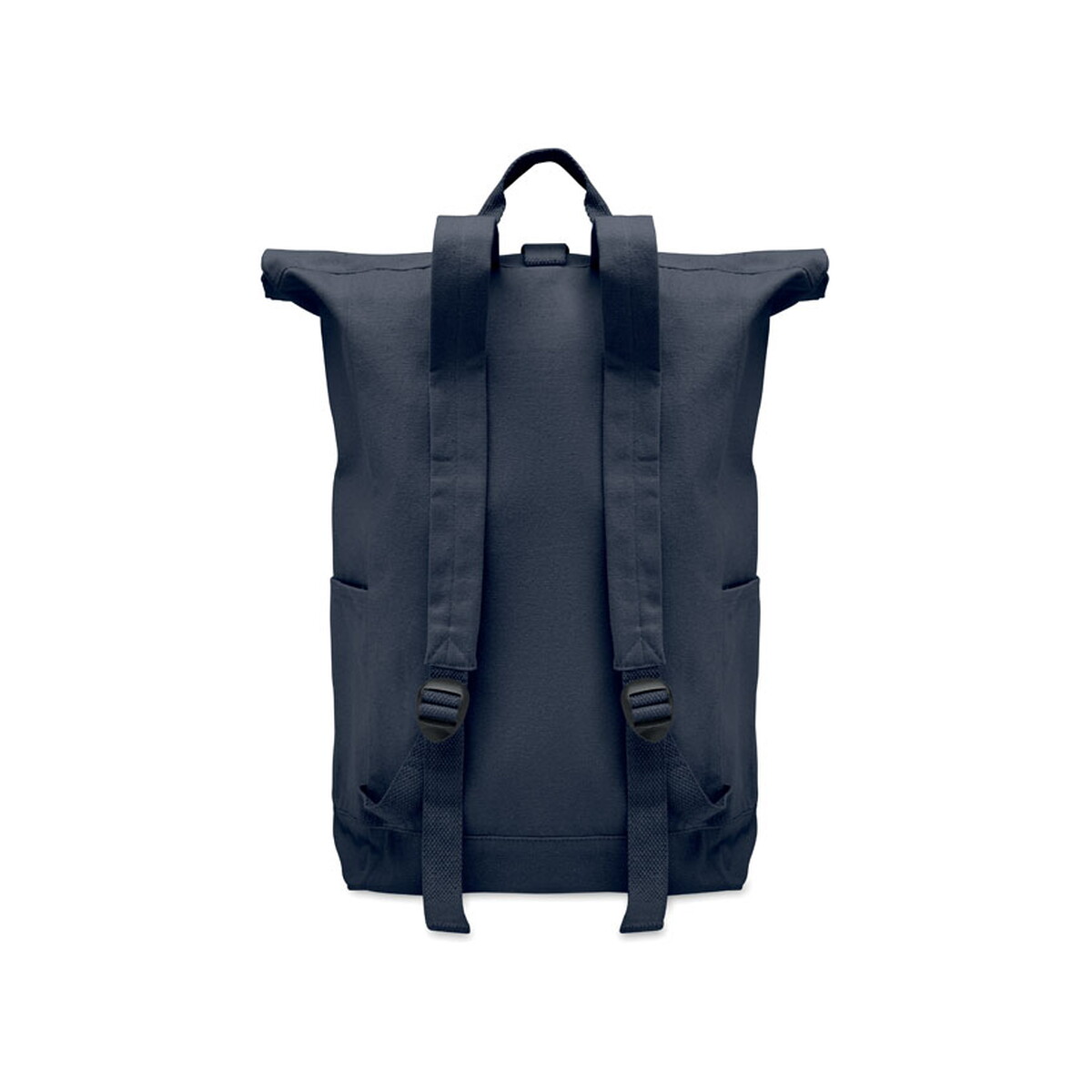 Plecaki z logo – plecak typu rolltop 390 gr/m² kamet – francuski granatowy mo2552-85-side Plecak typu rolltop 390 gr/m² KAMET - francuski granatowy mo2552-85-side