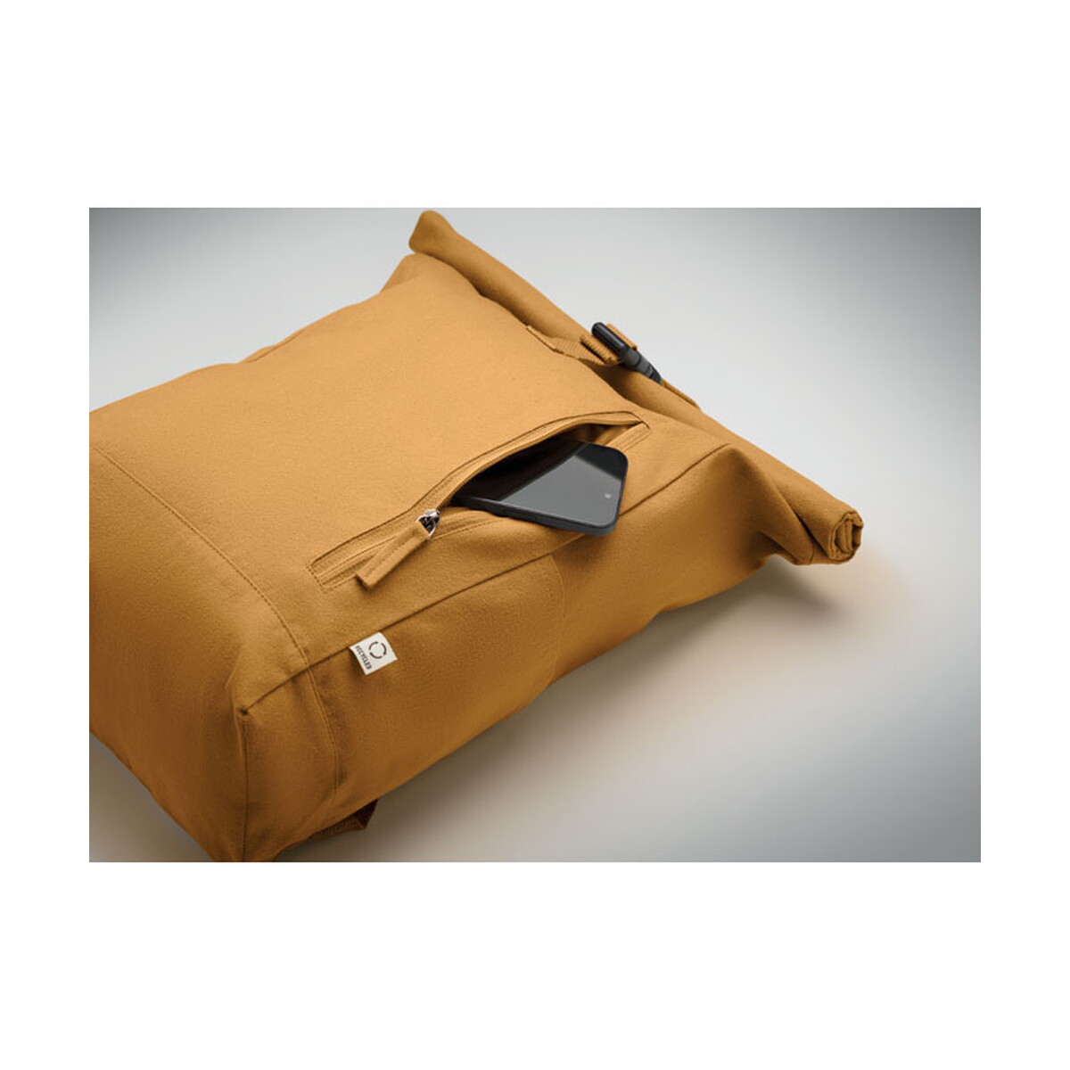 Plecaki z logo – plecak typu rolltop 390 gr/m² kamet – okryty mo2552-78-open Plecak typu rolltop 390 gr/m² KAMET - okryty mo2552-78-open