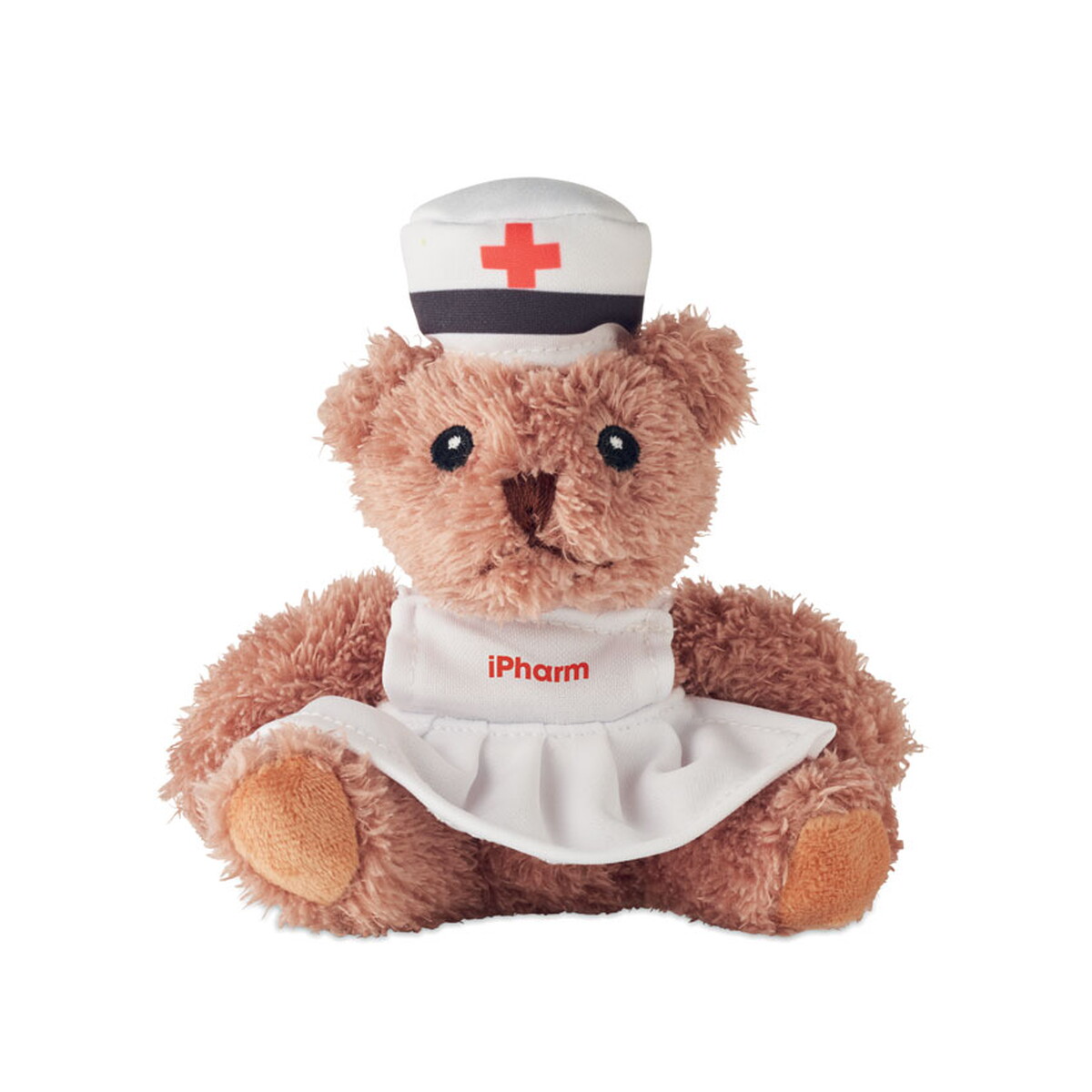 Pluszaki z logo – pluszowy miś pielęgniarka nurse – biały mo2839-06-print Pluszowy miś pielęgniarka NURSE - biały mo2839-06-print