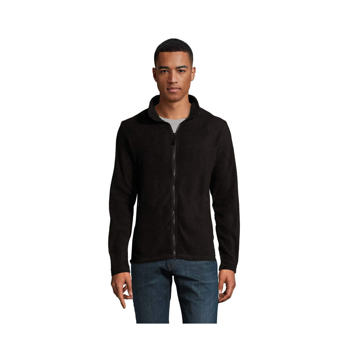 Polary z logo – norman męski polar 220g norman men – czarny – l s02093-bk NORMAN Męski polar 220g NORMAN MEN - Czarny - L s02093-bk