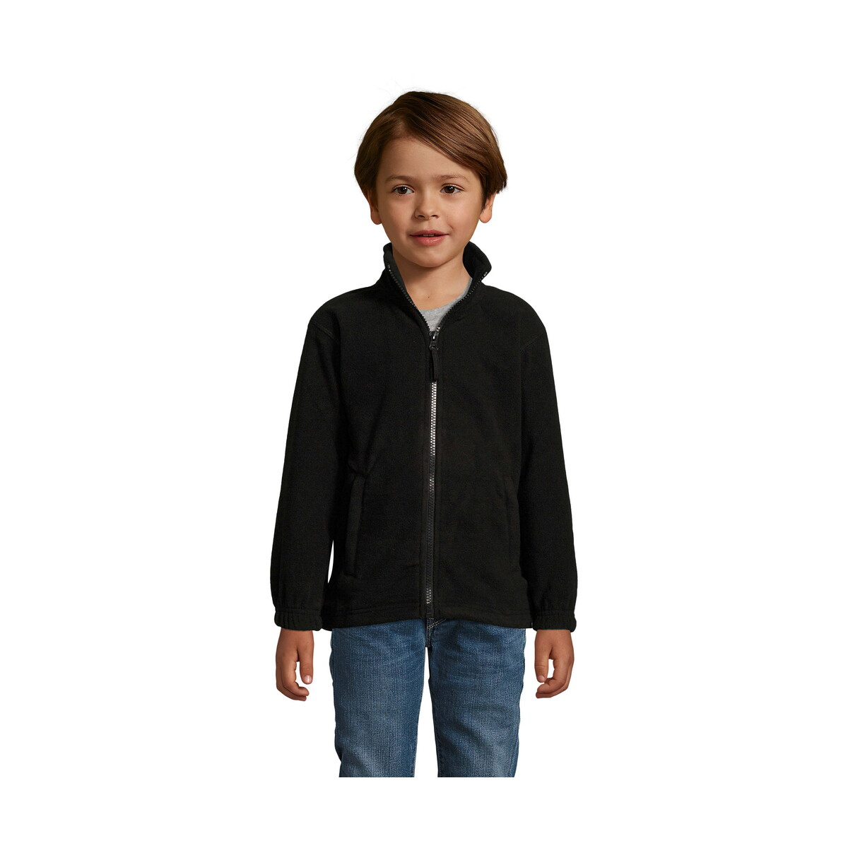 Polary z logo – north dziecięcy polar 300g north kids – czarny – l s00589-bk NORTH Dziecięcy polar 300g NORTH KIDS - Czarny - L s00589-bk
