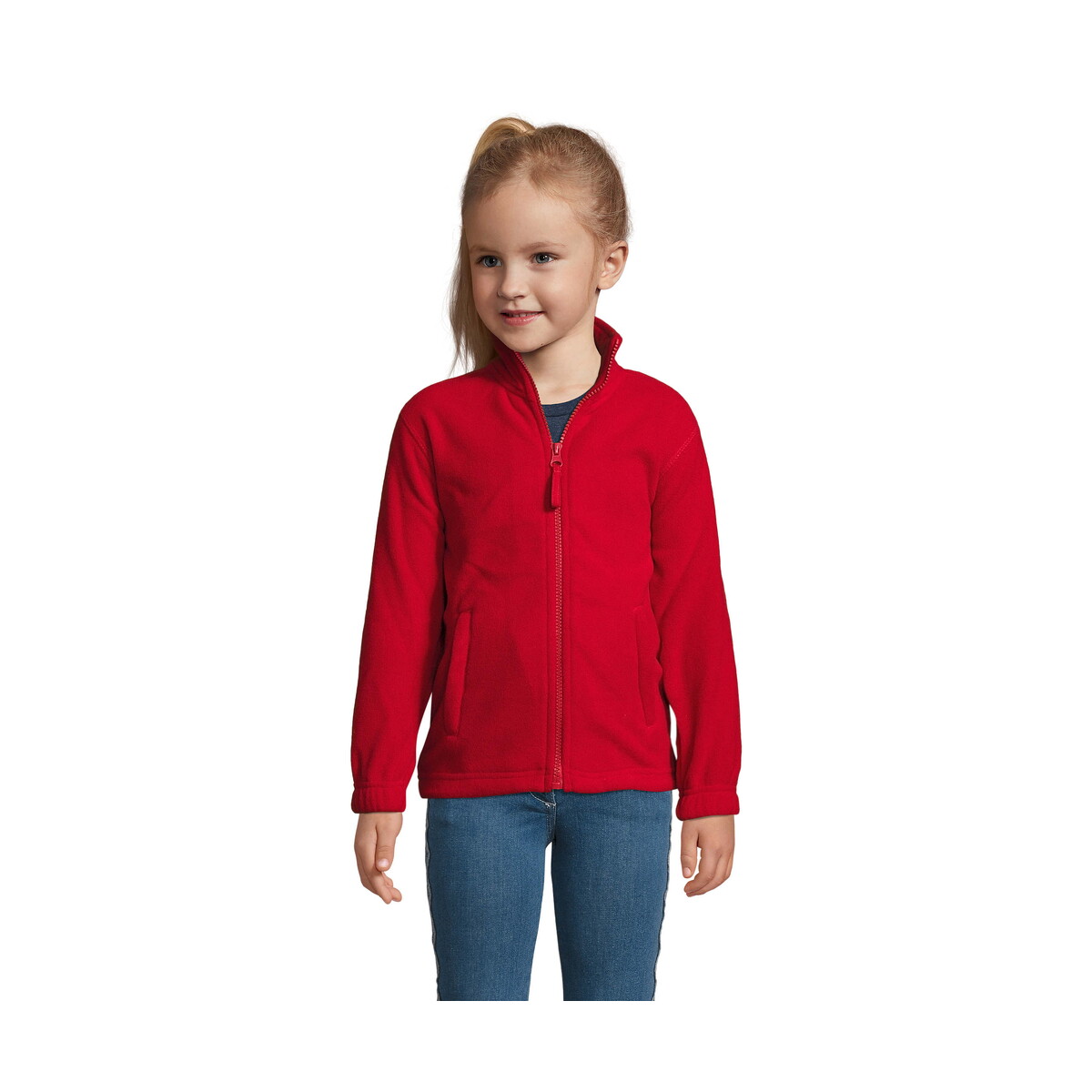 Polary z logo – north dziecięcy polar 300g north kids – czerwony – l s00589-rd NORTH Dziecięcy polar 300g NORTH KIDS - Czerwony - L s00589-rd