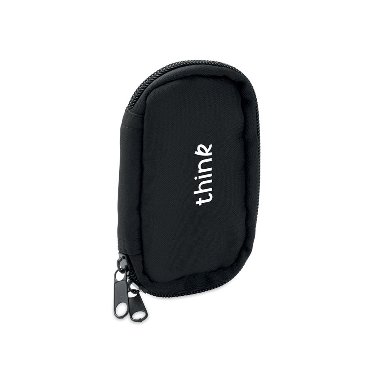Portfele z logo – etui na klucze z 300d rpet rover – czarne mo2822-03-print Etui na klucze z 300D RPET ROVER - czarne mo2822-03-print