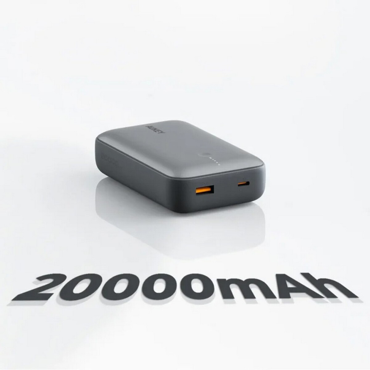 Powerbanki z logo – power bank 20000 mah aukey – grafitowy VAM14-15_ATM04 Power bank 20000 mAh Aukey - grafitowy VAM14-15_ATM04