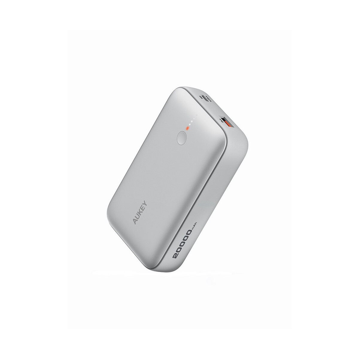 Powerbanki z logo – power bank 20000 mah aukey – srebrny VAM14-32_AAA01 Power bank 20000 mAh Aukey - srebrny VAM14-32_AAA01