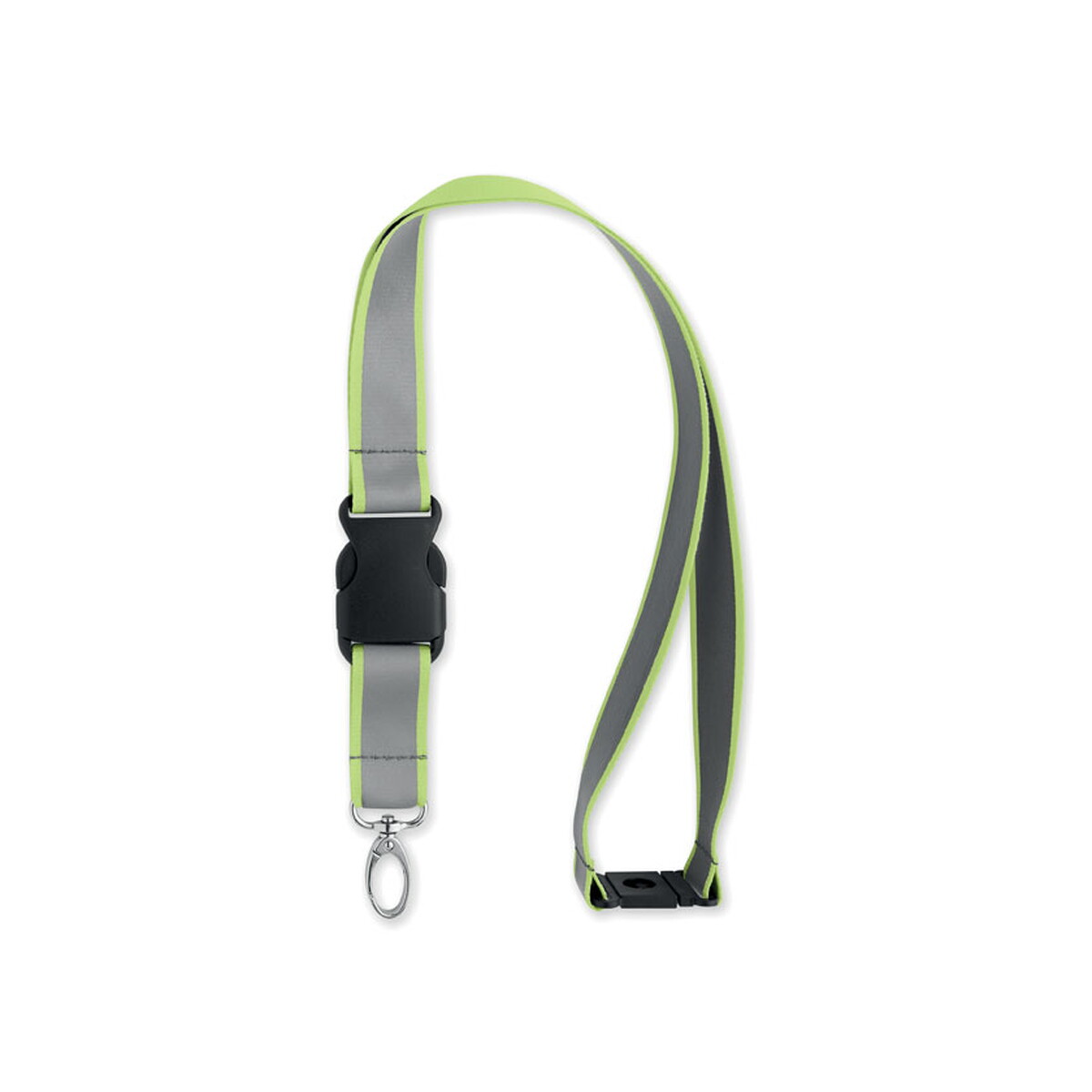 Smycze z logo – odblaskowa smycz rpet tosee – fluorescencyjna żółta mo2825-70-back Odblaskowa smycz RPET TOSEE - fluorescencyjna żółta mo2825-70-back