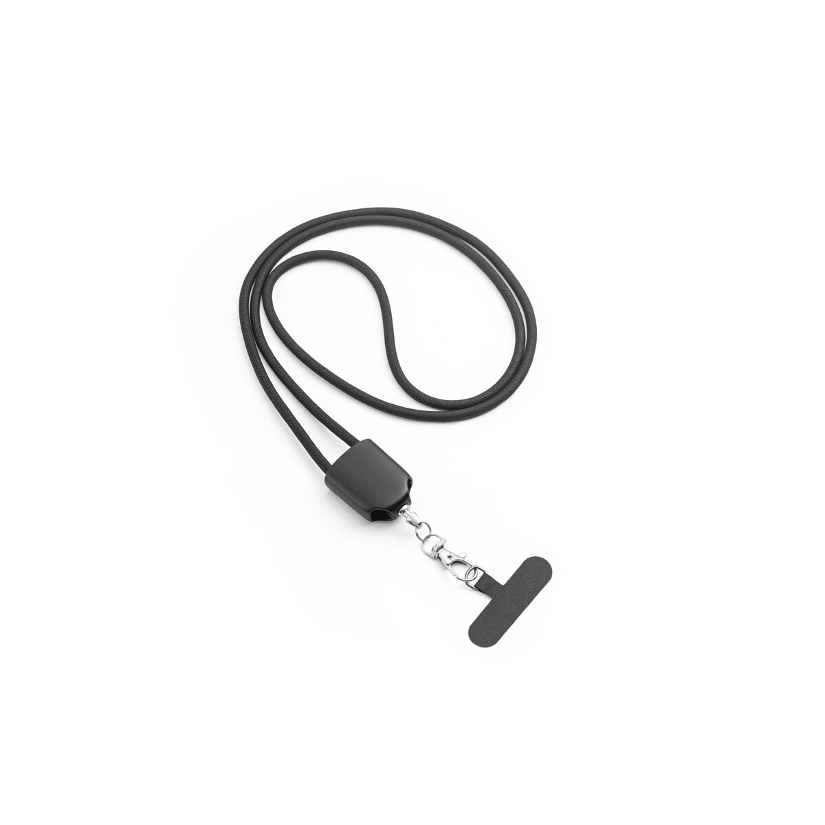 Smycze z logo – zewail. smycz z dołączonym uchwytem na smartfona, kablem usb-c i różnymi adapterami z recyklingowanego abs i recyklingowanego tpe – czarna 97194_103 ZEWAIL. Smycz z dołączonym uchwytem na smartfona, kablem USB-C i różnymi adapterami z recyklingowanego ABS i recyklingowanego TPE - Czarna 97194_103