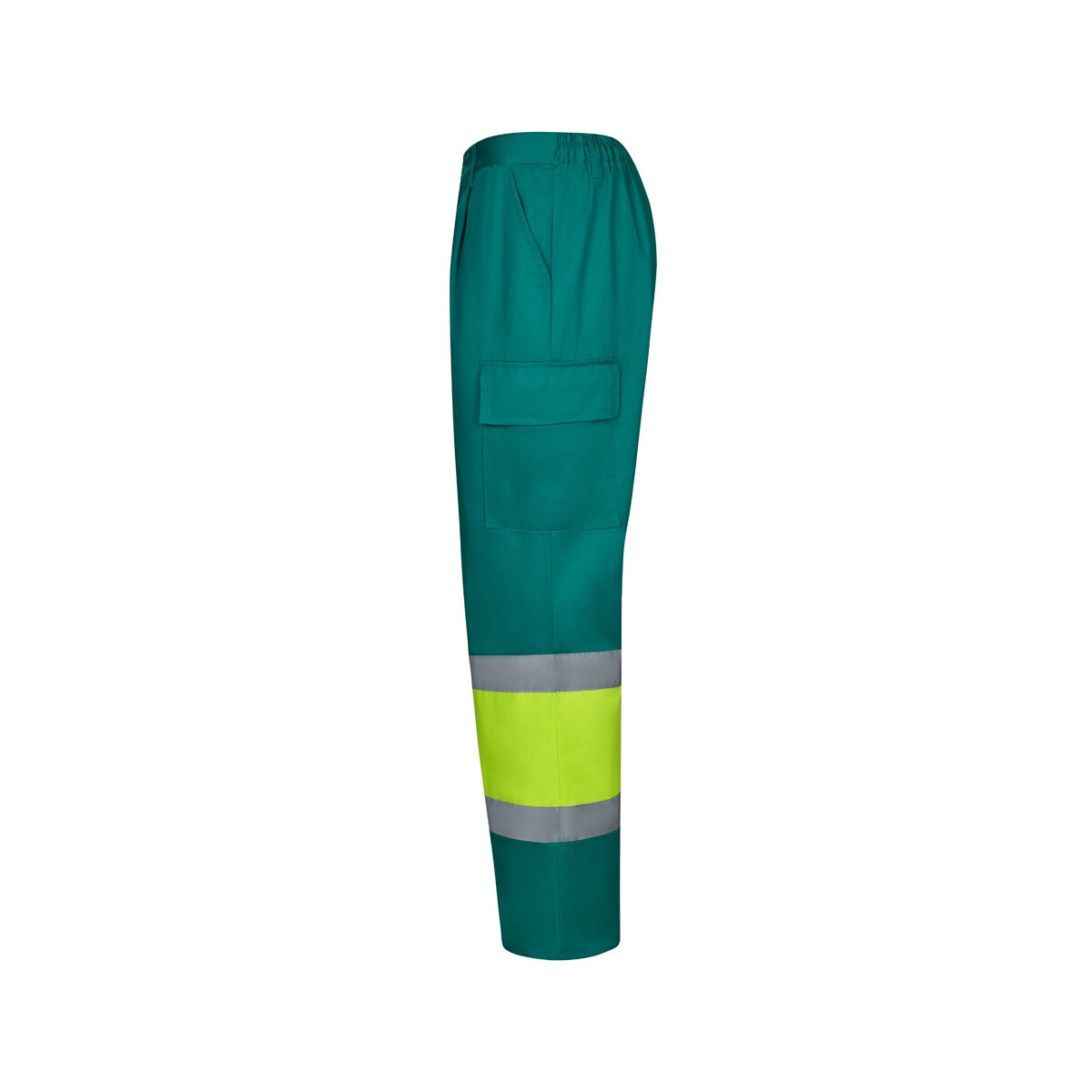 Spodnie z logo – vl artemis. dwukolorowe spodnie z diagonalu (190 g/m²), bawełny (20%) i poliestru (80%) – zielone/żółte 36138_209-c VL ARTEMIS. Dwukolorowe spodnie z diagonalu (190 g/m²), bawełny (20%) i poliestru (80%) - Zielone/Żółte 36138_209-c