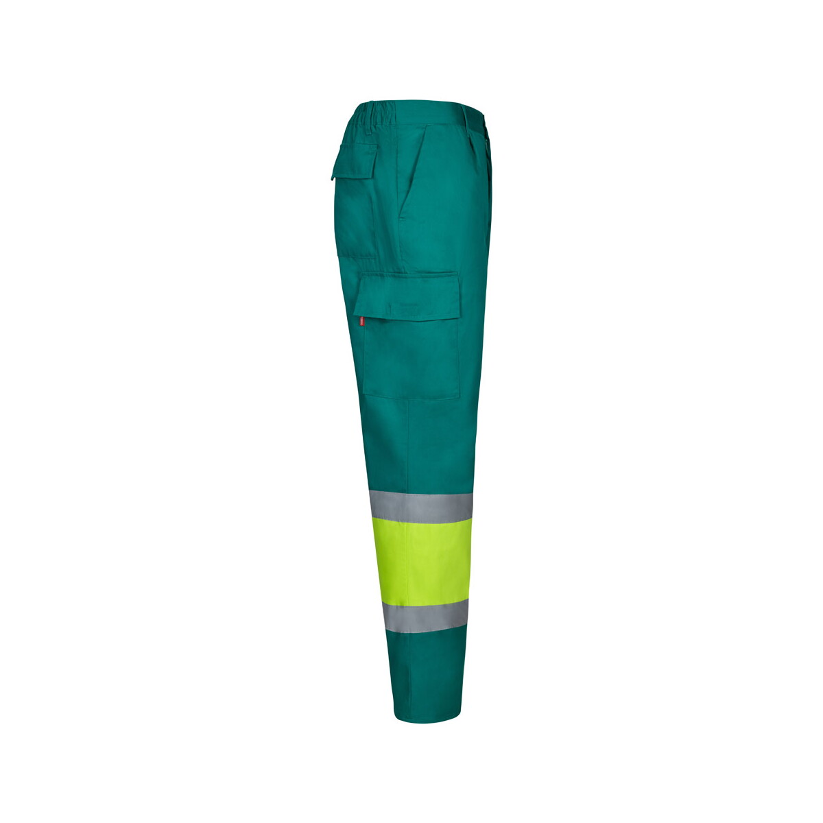 Spodnie z logo – vl artemis. dwukolorowe spodnie z diagonalu (190 g/m²), bawełny (20%) i poliestru (80%) – zielone/żółte 36138_209-d VL ARTEMIS. Dwukolorowe spodnie z diagonalu (190 g/m²), bawełny (20%) i poliestru (80%) - Zielone/Żółte 36138_209-d