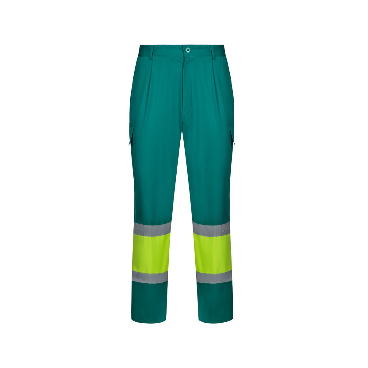 Spodnie z logo – vl artemis. dwukolorowe spodnie z diagonalu (190 g/m²), bawełny (20%) i poliestru (80%) – zielone/żółte 36138_209 VL ARTEMIS. Dwukolorowe spodnie z diagonalu (190 g/m²), bawełny (20%) i poliestru (80%) - Zielone/Żółte 36138_209