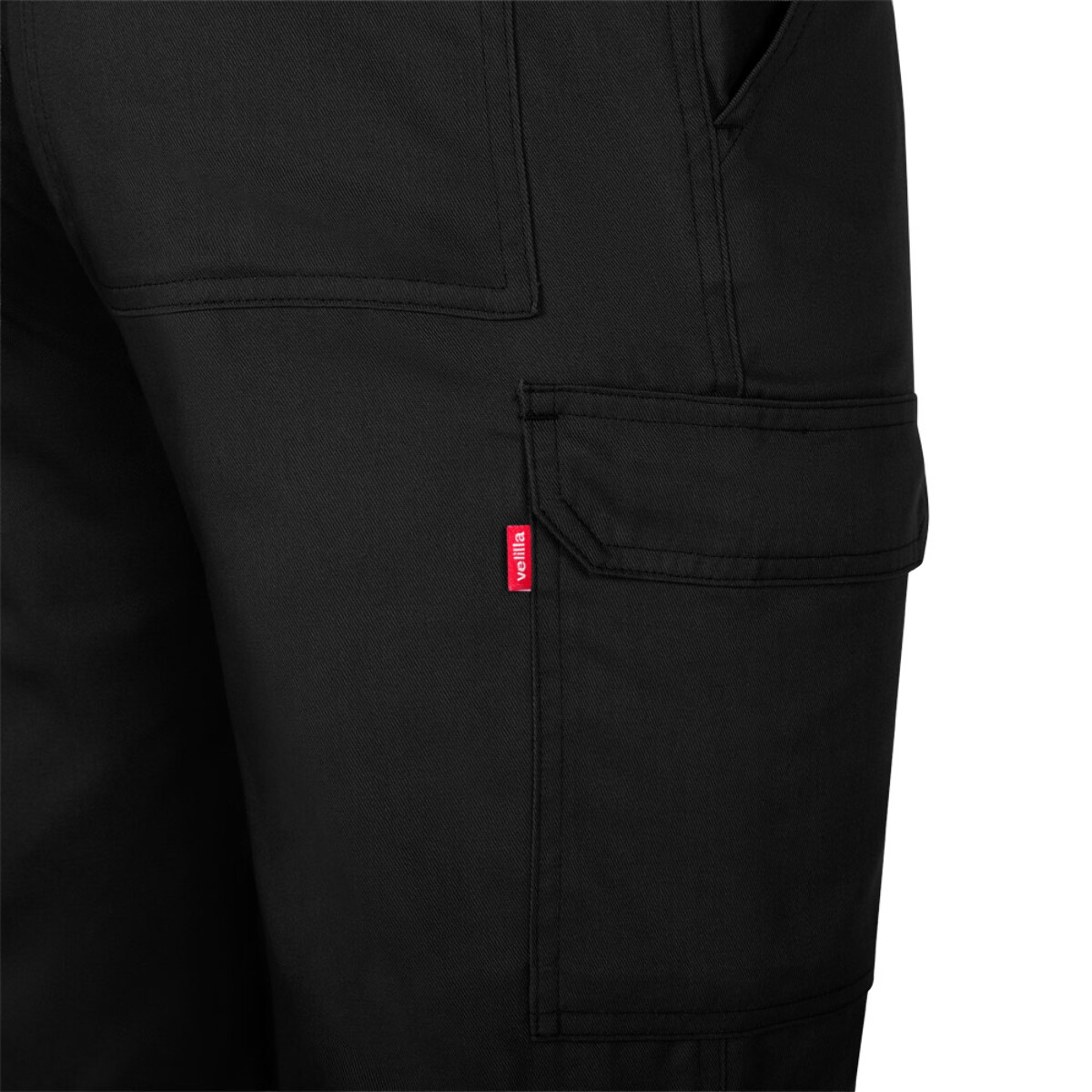 Spodnie z logo – vl hermes. spodnie z wieloma kieszeniami (190 g/m²) – czarne 36157_103-f VL HERMES. Spodnie z wieloma kieszeniami (190 g/m²) - Czarne 36157_103-f