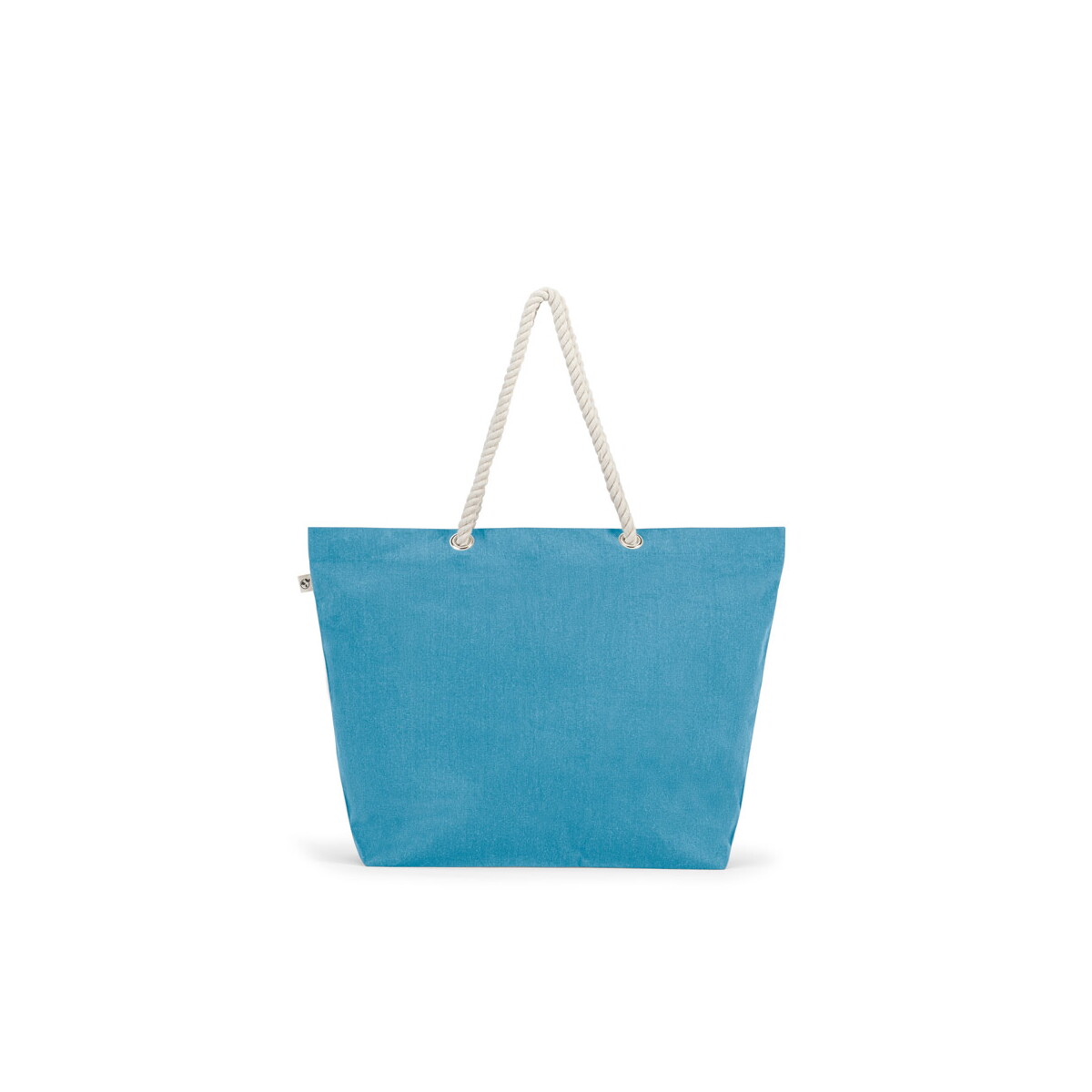 Torby bawełniane z logo – athens. torba plażowa z bawełny pochodzącej z recyklingu (70%) i poliestru pochodzącego z recyklingu (30%) (220 g/m²) – błękitna 92539_124-a ATHENS. Torba plażowa z bawełny pochodzącej z recyklingu (70%) i poliestru pochodzącego z recyklingu (30%) (220 g/m²) - Błękitna 92539_124-a