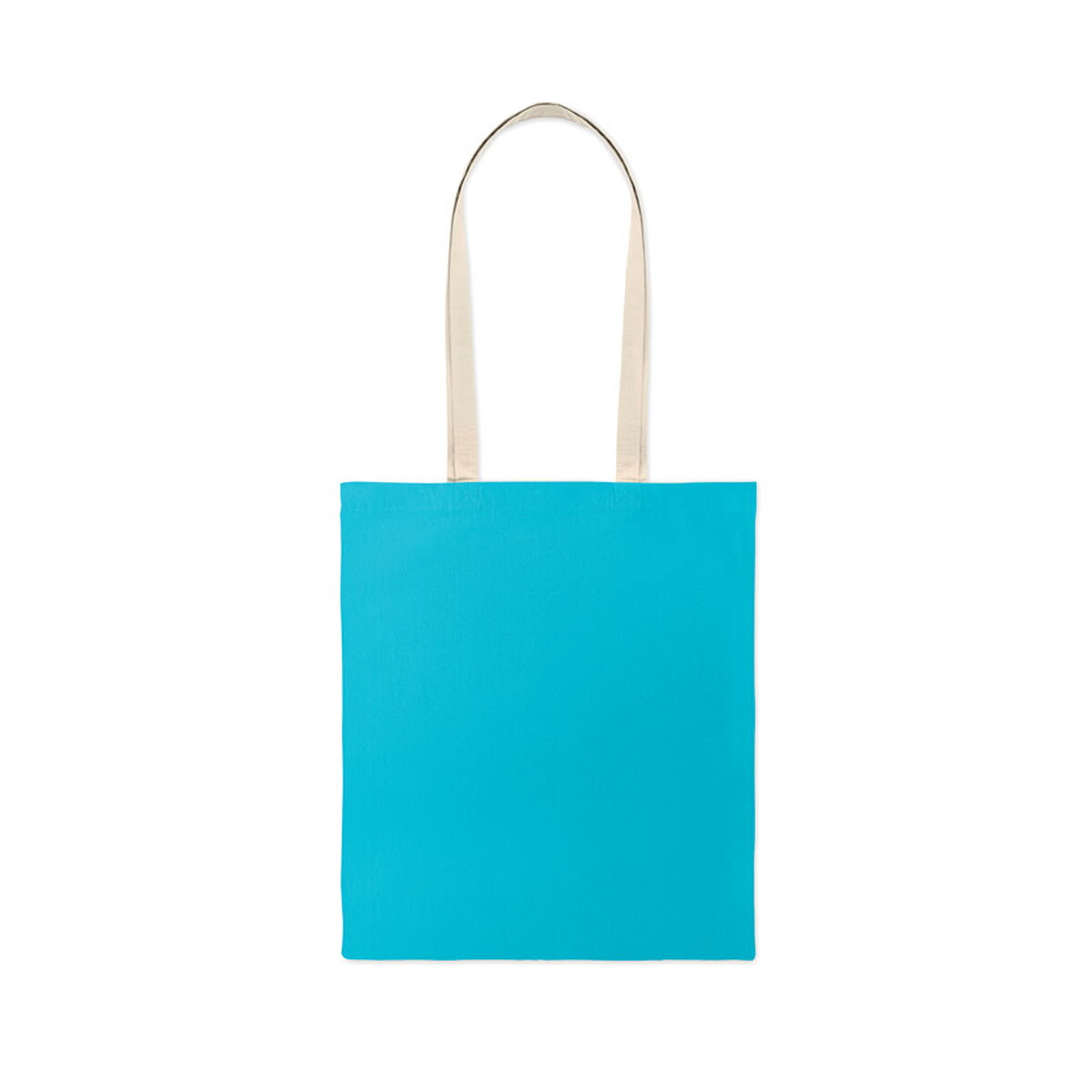 Torby bawełniane z logo – bawełniana torba na zakupy zevra colour – turkusowa mo2868-12-back Bawełniana torba na zakupy ZEVRA COLOUR - turkusowa mo2868-12-back