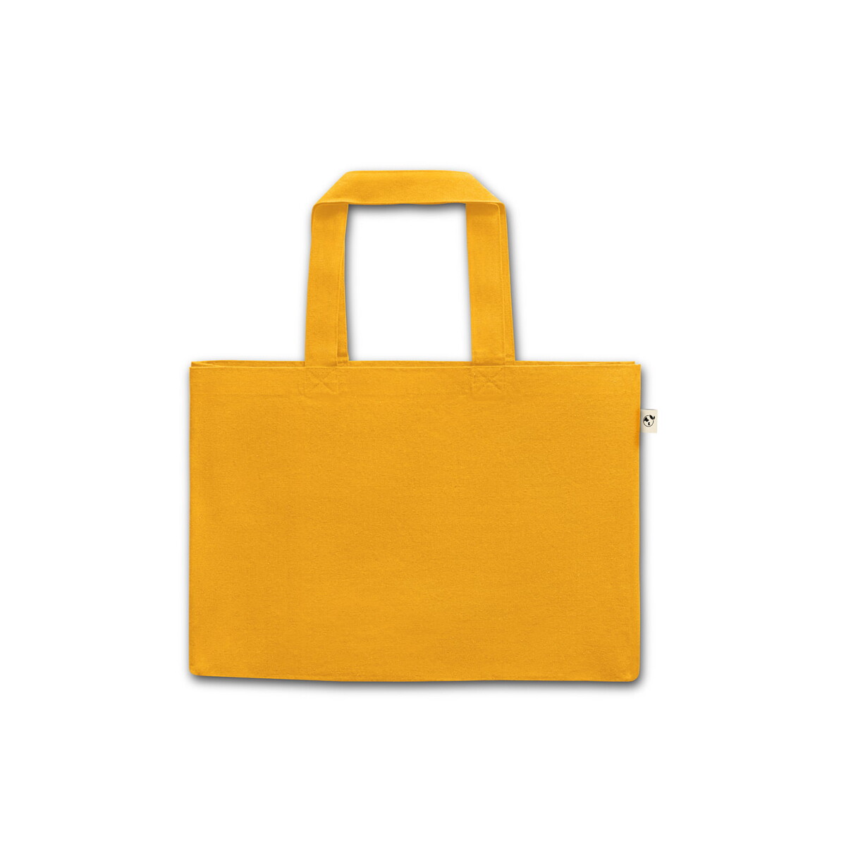 Torby bawełniane z logo – camden. torba z bawełny (50%), bawełny z recyklingu (30%) i poliester (20% rpet) (280 g/ m²) – żółta 92327_108-b CAMDEN. Torba z bawełny (50%), bawełny z recyklingu (30%) i poliester (20% rPET) (280 g/ m²) - Żółta 92327_108-b