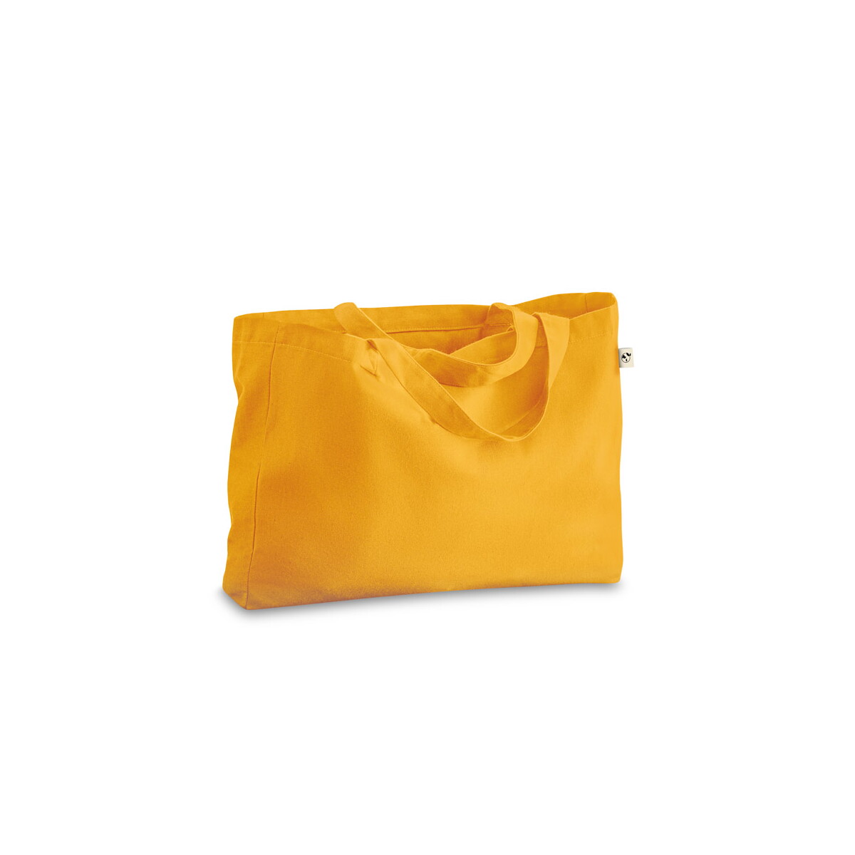 Torby bawełniane z logo – camden. torba z bawełny (50%), bawełny z recyklingu (30%) i poliester (20% rpet) (280 g/ m²) – żółta 92327_108 CAMDEN. Torba z bawełny (50%), bawełny z recyklingu (30%) i poliester (20% rPET) (280 g/ m²) - Żółta 92327_108