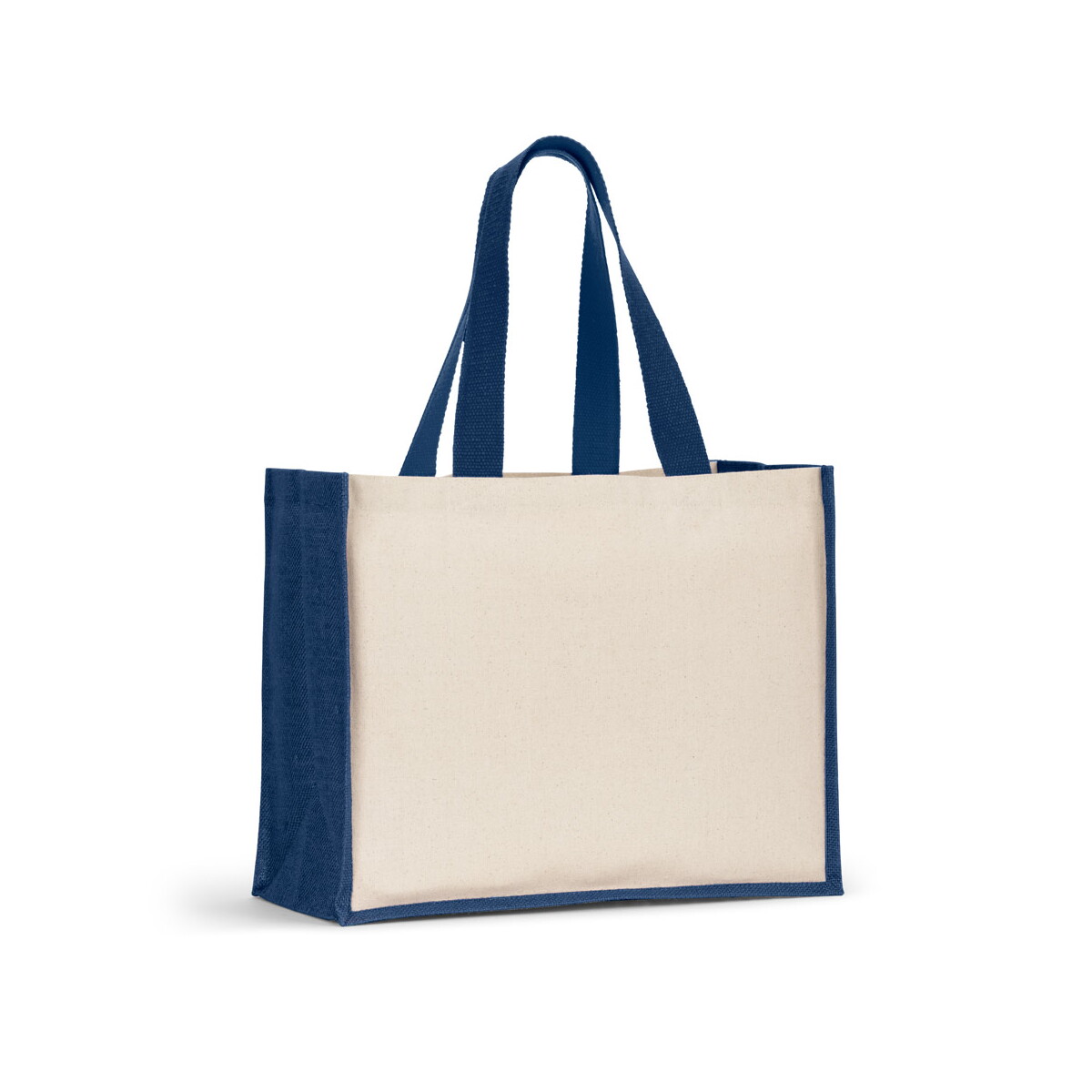 HELSINQUE COLOUR. Torba płócienna (320 g/m²), z dnem i bokami z laminowanej juty (350 g/m²) w kolorach – Granatowa 92577_104