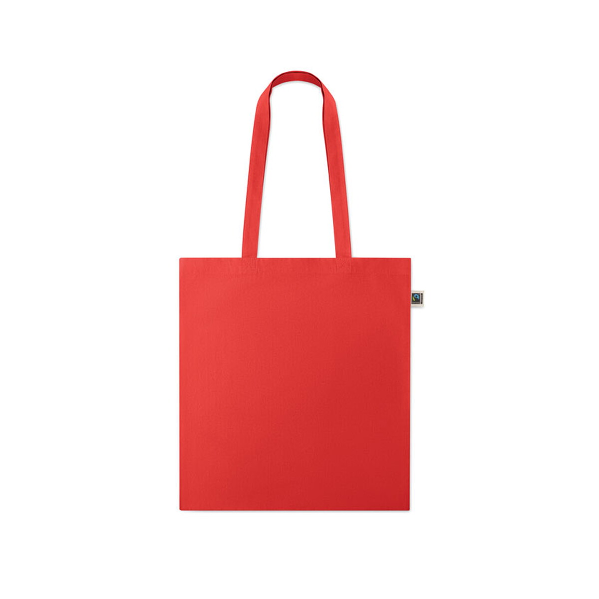 Torby bawełniane z logo – torba na zakupy fairtrade 180gr osole+ colour – czerwona mo2589-05-back Torba na zakupy Fairtrade 180gr OSOLE+ COLOUR - czerwona mo2589-05-back