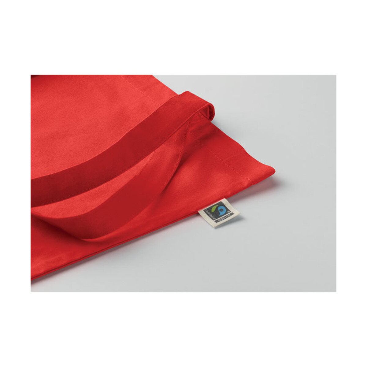 Torby bawełniane z logo – torba na zakupy fairtrade 180gr osole+ colour – czerwona mo2589-05-open Torba na zakupy Fairtrade 180gr OSOLE+ COLOUR - czerwona mo2589-05-open