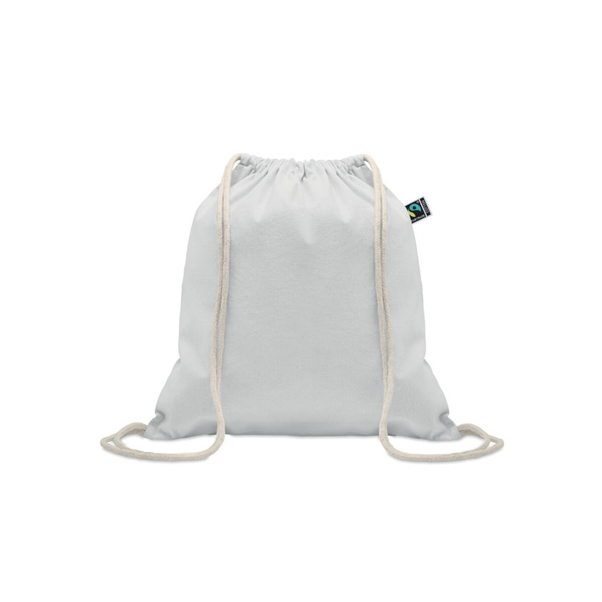 Torby bawełniane z logo – worek ze sznurkiem fairtrade 18 osole draw colour – biały mo2591-06 Worek ze sznurkiem Fairtrade 18 OSOLE DRAW COLOUR - biały mo2591-06