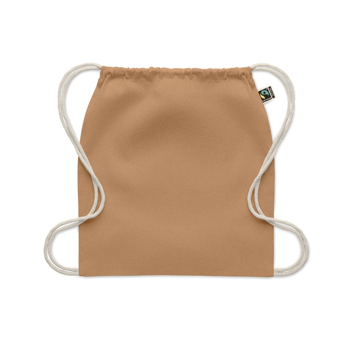 Torby bawełniane z logo – worek ze sznurkiem fairtrade 18 osole draw colour – kość słoniowa mo2591-53-back Worek ze sznurkiem Fairtrade 18 OSOLE DRAW COLOUR - kość słoniowa mo2591-53-back