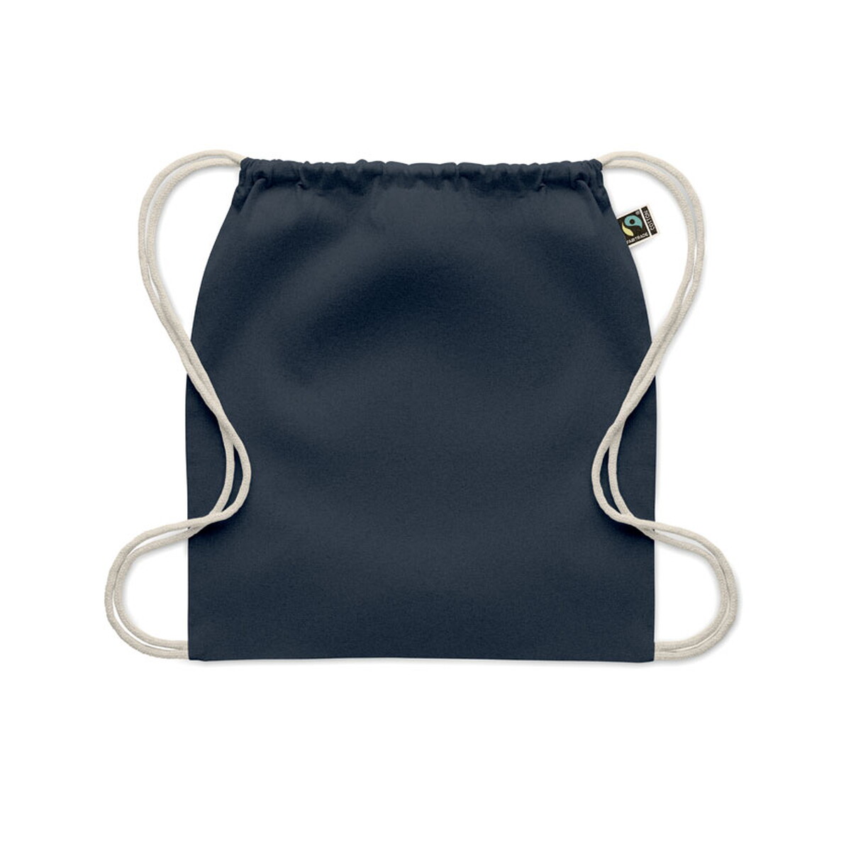 Torby bawełniane z logo – worek ze sznurkiem fairtrade 18 osole draw colour – niebieski mo2591-04-back Worek ze sznurkiem Fairtrade 18 OSOLE DRAW COLOUR - niebieski mo2591-04-back