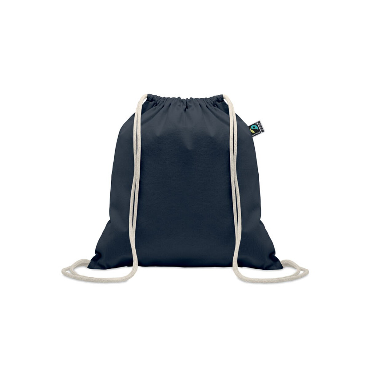 Torby bawełniane z logo – worek ze sznurkiem fairtrade 18 osole draw colour – niebieski mo2591-04 Worek ze sznurkiem Fairtrade 18 OSOLE DRAW COLOUR - niebieski mo2591-04