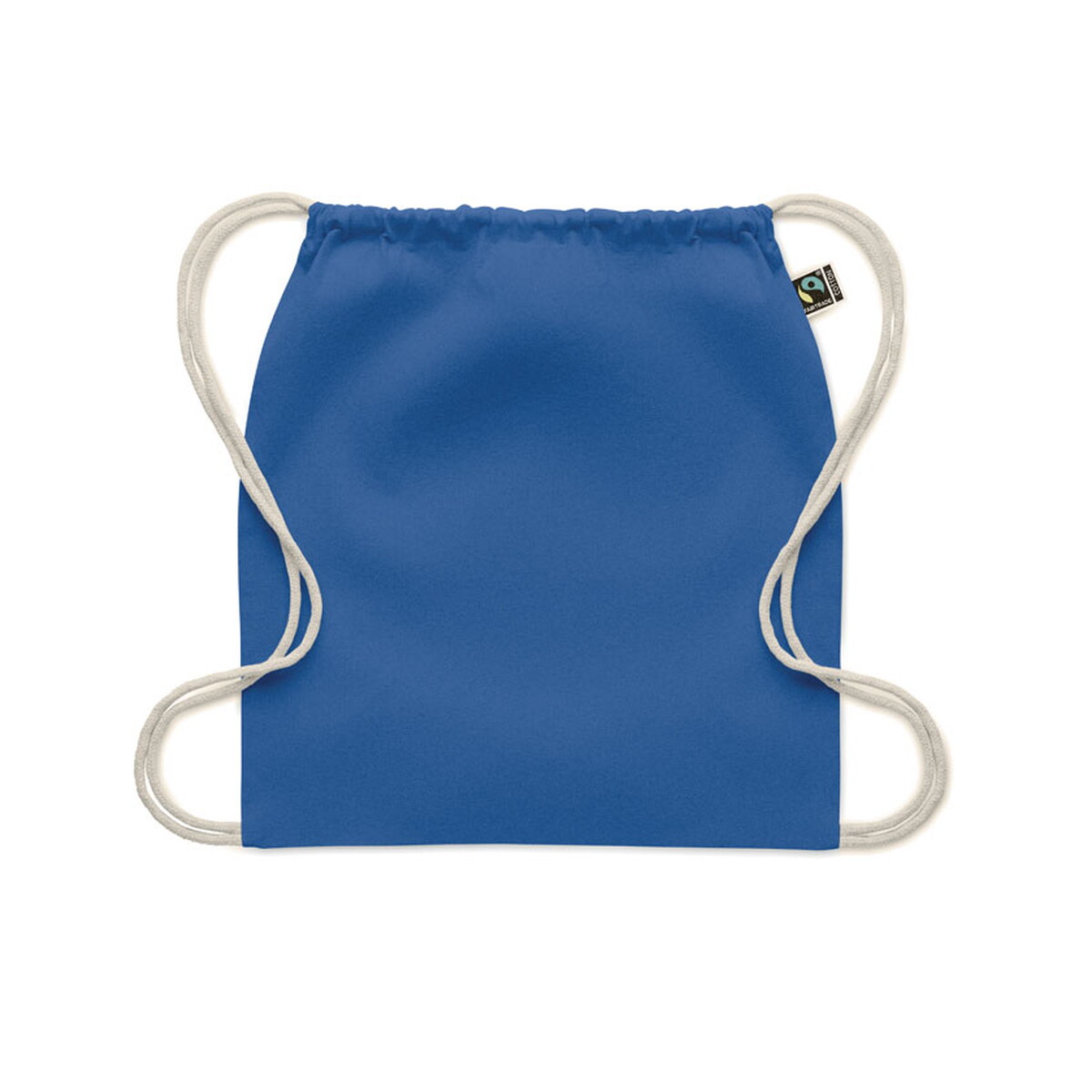 Torby bawełniane z logo – worek ze sznurkiem fairtrade 18 osole draw colour – niebieski mo2591-37-back Worek ze sznurkiem Fairtrade 18 OSOLE DRAW COLOUR - niebieski mo2591-37-back