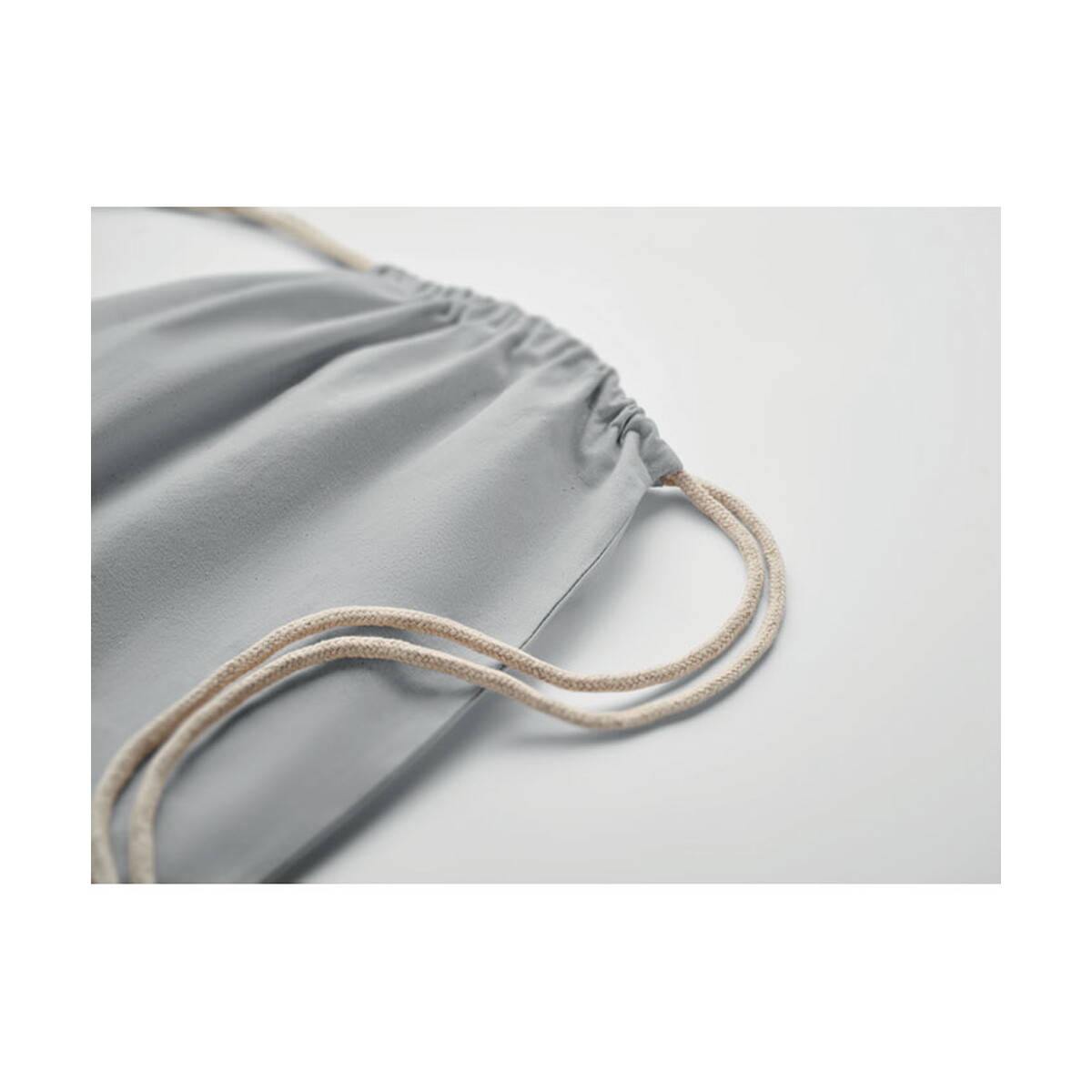 Torby bawełniane z logo – worek ze sznurkiem fairtrade 18 osole draw colour – szary mo2591-07-detail Worek ze sznurkiem Fairtrade 18 OSOLE DRAW COLOUR - szary mo2591-07-detail