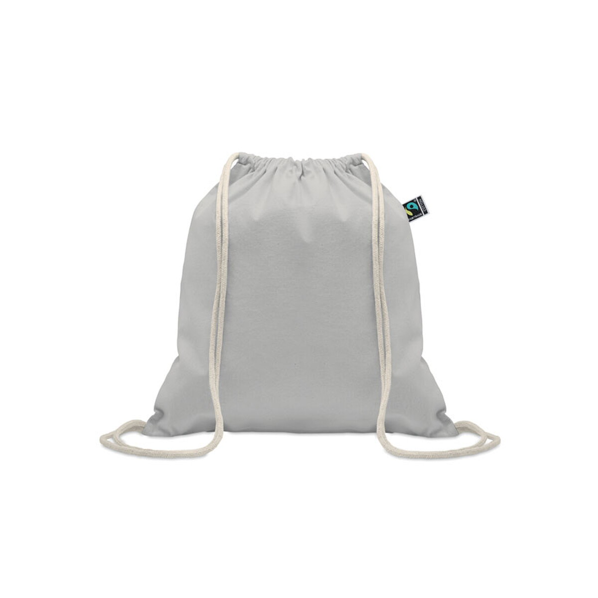 Torby bawełniane z logo – worek ze sznurkiem fairtrade 18 osole draw colour – szary mo2591-07 Worek ze sznurkiem Fairtrade 18 OSOLE DRAW COLOUR - szary mo2591-07