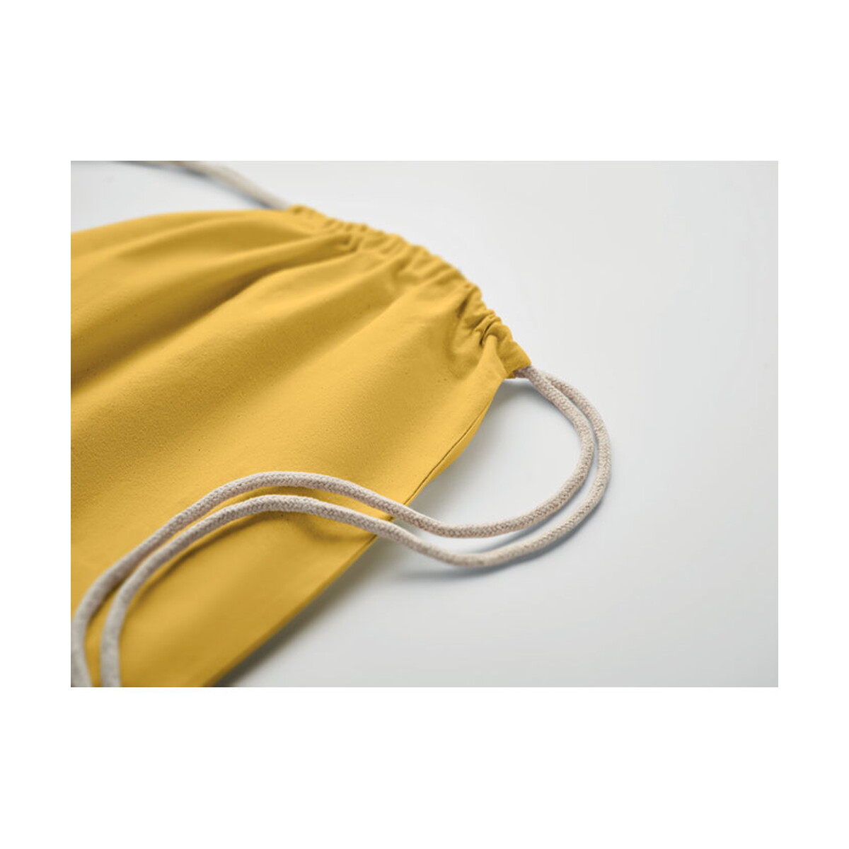Torby bawełniane z logo – worek ze sznurkiem fairtrade 18 osole draw colour – żółty mo2591-08-detail Worek ze sznurkiem Fairtrade 18 OSOLE DRAW COLOUR - żółty mo2591-08-detail