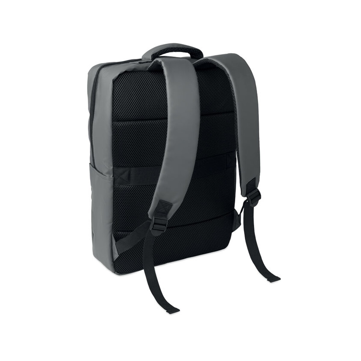 Torby na laptopa z logo – plecak na laptopa 15″ pu rpet metro – kamiennoszary mo3208-15-back plecak na laptopa 15