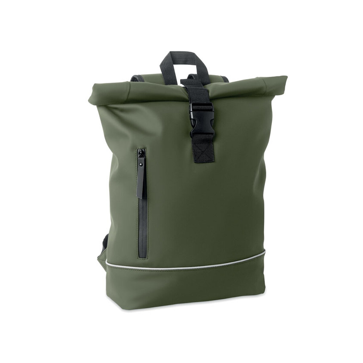 Torby na laptopa z logo – plecak na laptopa 15″ rolltop p laptosa – ciemnozielony mo2581-60 Plecak na laptopa 15