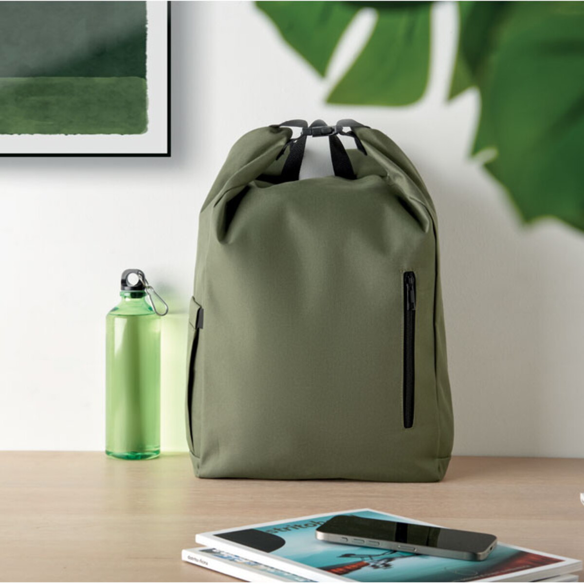 Torby na laptopa z logo – plecak na laptopa 15” rolltop uniton – zielony wojskowy mo2969-49-ambiant Plecak na laptopa 15'' rolltop UNITON - zielony wojskowy mo2969-49-ambiant