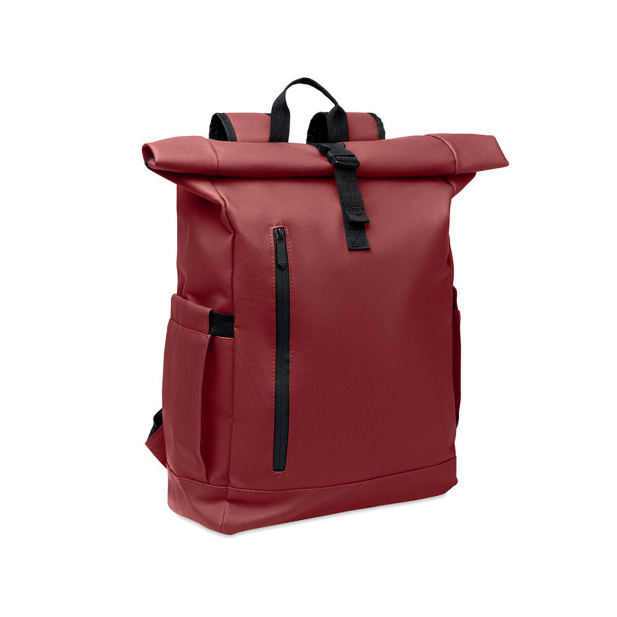 Torby na laptopa z logo – plecak na laptopa rolltop 600d bangkok roll – burgundowy mo2643-02 Plecak na laptopa Rolltop 600D BANGKOK ROLL - burgundowy mo2643-02