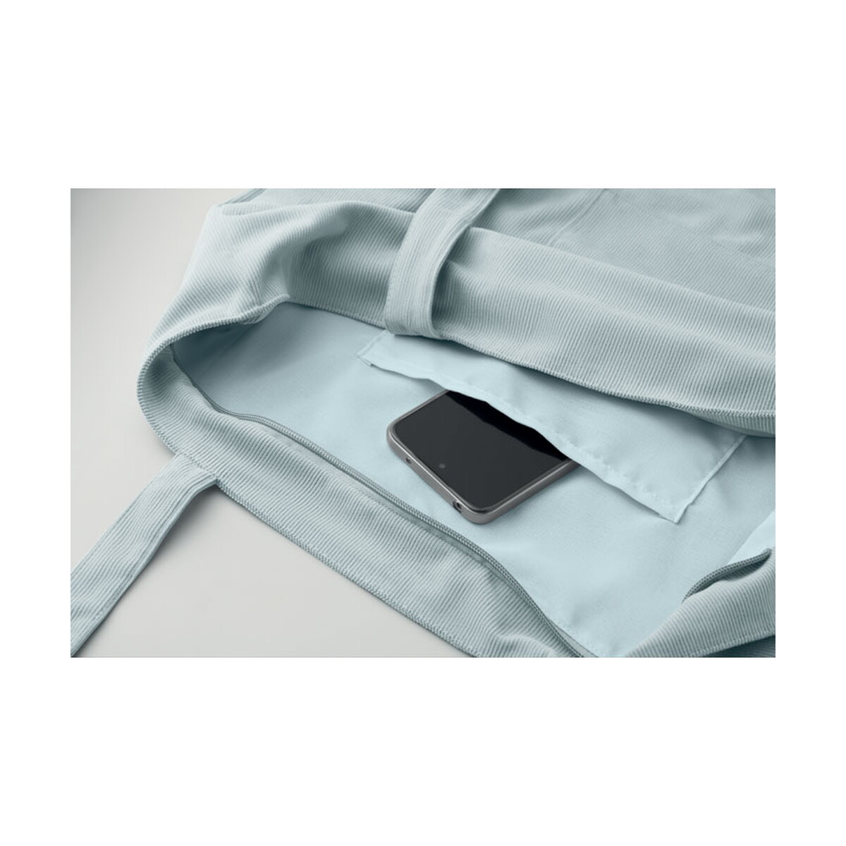 Torby na zakupy z logo – sztruksowa duża torba cordy g – baby blue mo2875-66-open Sztruksowa duża torba CORDY G - baby blue mo2875-66-open