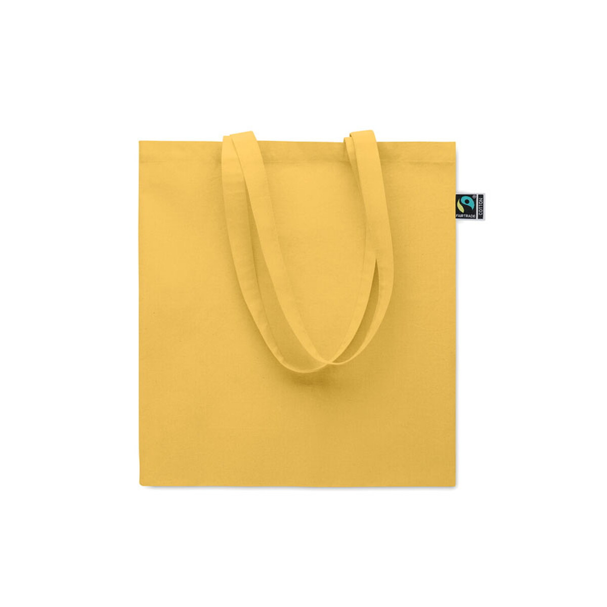 Torby na zakupy z logo – torba na zakupy fairtrade 180 g osole++ colour – żółta mo2590-08-back Torba na zakupy Fairtrade 180 g OSOLE++ COLOUR - żółta mo2590-08-back