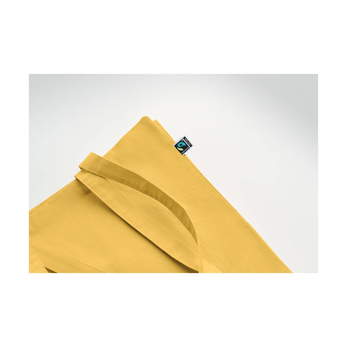 Torby na zakupy z logo – torba na zakupy fairtrade 180 g osole++ colour – żółta mo2590-08-open Torba na zakupy Fairtrade 180 g OSOLE++ COLOUR - żółta mo2590-08-open
