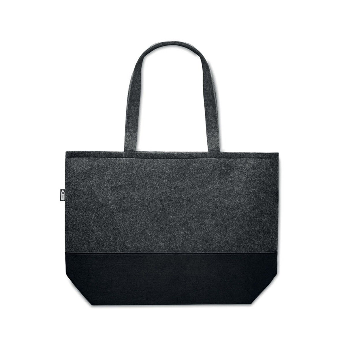 Torby na zakupy z logo – torba na zakupy z filcu rpet duo indico – kamiennoszara mo6455-15-top Torba na zakupy z filcu RPET DUO INDICO - kamiennoszara mo6455-15-top