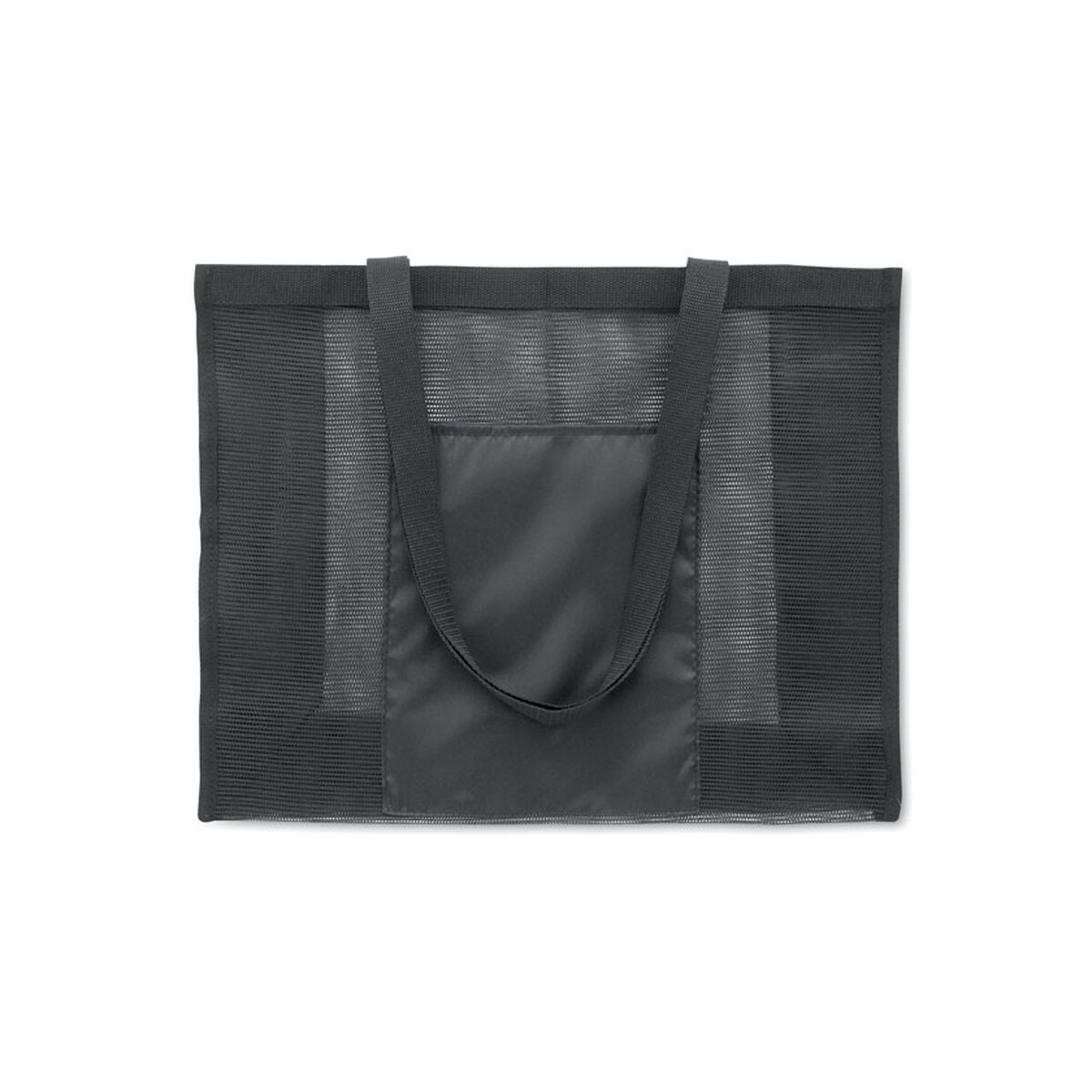 Torby na zakupy z logo – torba na zakupy z siatki rpet limp – czarna mo2836-03-back Torba na zakupy z siatki RPET LIMP - czarna mo2836-03-back